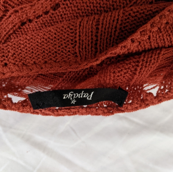 Papaya Amber Layering Sweater with Threaded Panes - Picture 4 of 4